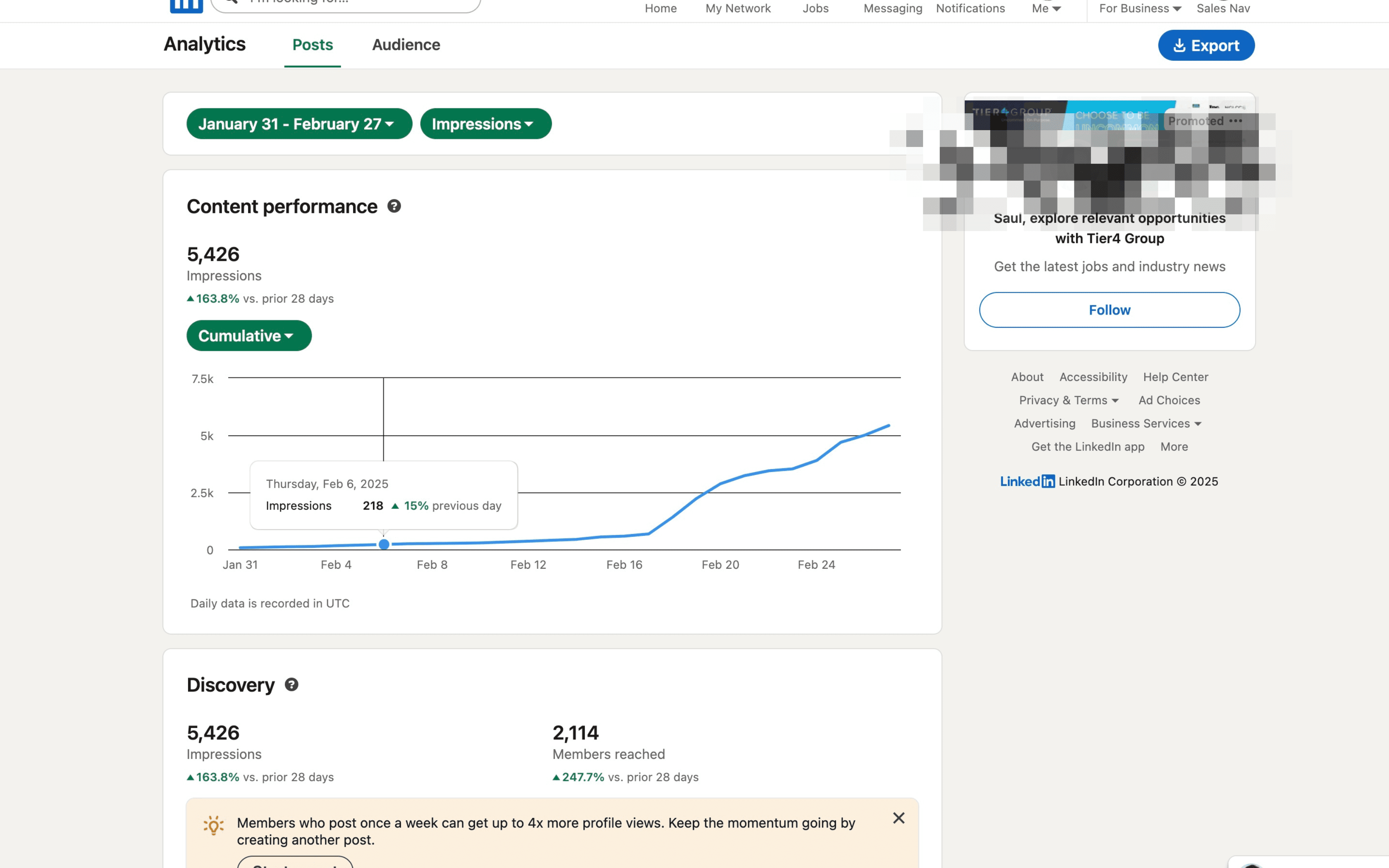 Before: From 5,000 to 1.3 million impressions